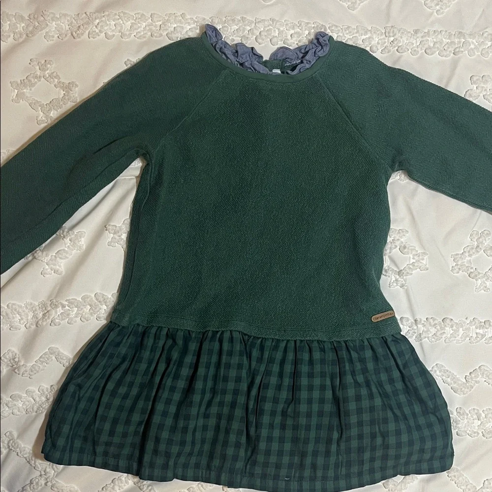 Laranjinha‎ Green Kids Long Sleeve Dress Size 4A